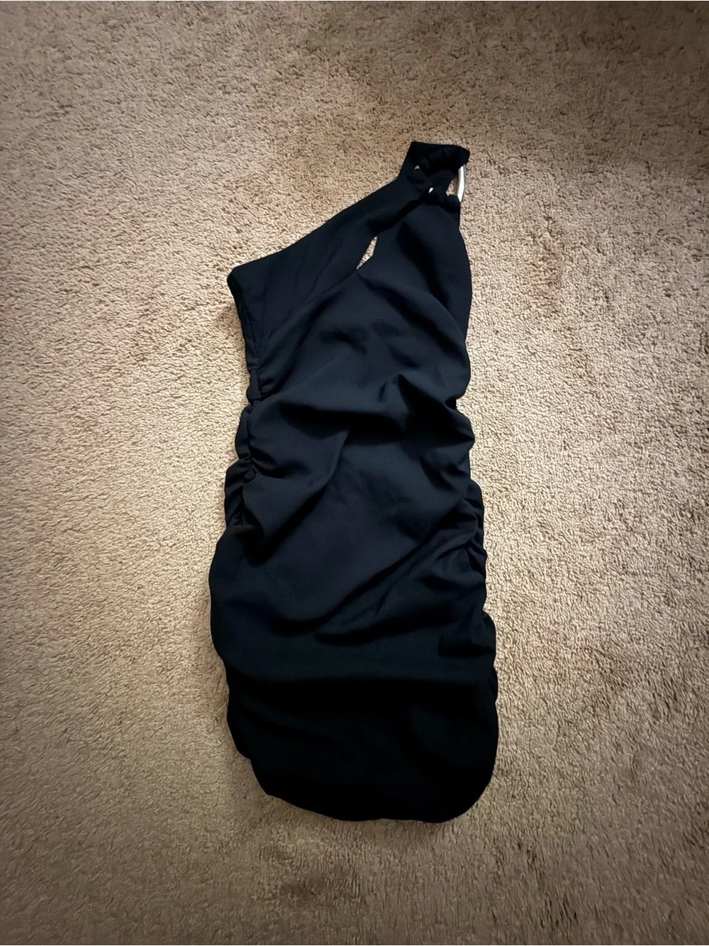 Zara Black One-Shoulder Mini Dress - Picture 1 of 3